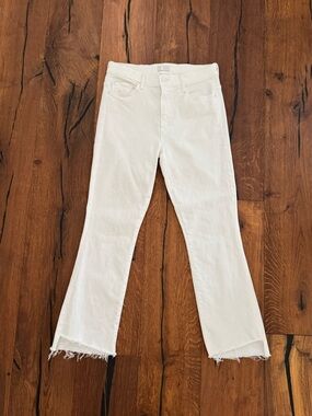 MOTHER Insider Crop Step Hem Fray Fairest of Them All/White Size 29 🤍